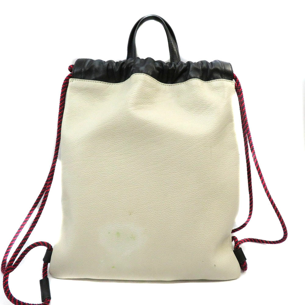 Gucci Leather Backpack Rucksack Handbag Daypack Shoulder Bag Drawstring